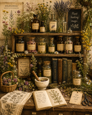 Apothecary Shelves - Cottagecore Art Prints