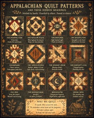 Appalachian Quilt Patterns - Folk Horror - Appalachian Gothic Art Print