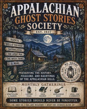 Appalachian Ghost Stories Society - Folk Horror - Appalachian Gothic Art Print