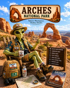 Arches National Park Souvenir Art Print