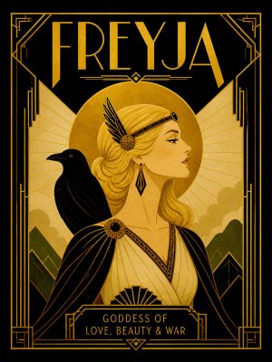 Art Deco Style - Freyja the Norse Goddess Art Print