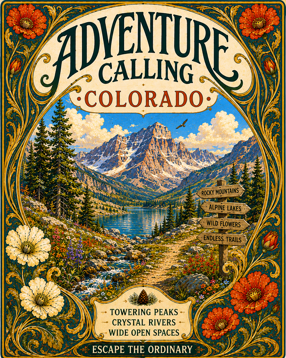 Art Nouveau Colorado - Adventure Calling