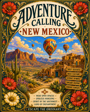Art Nouveau New Mexico - Adventure Calling