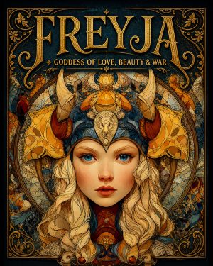Art Nouveau Style - Freyja the Norse Goddess Art Print