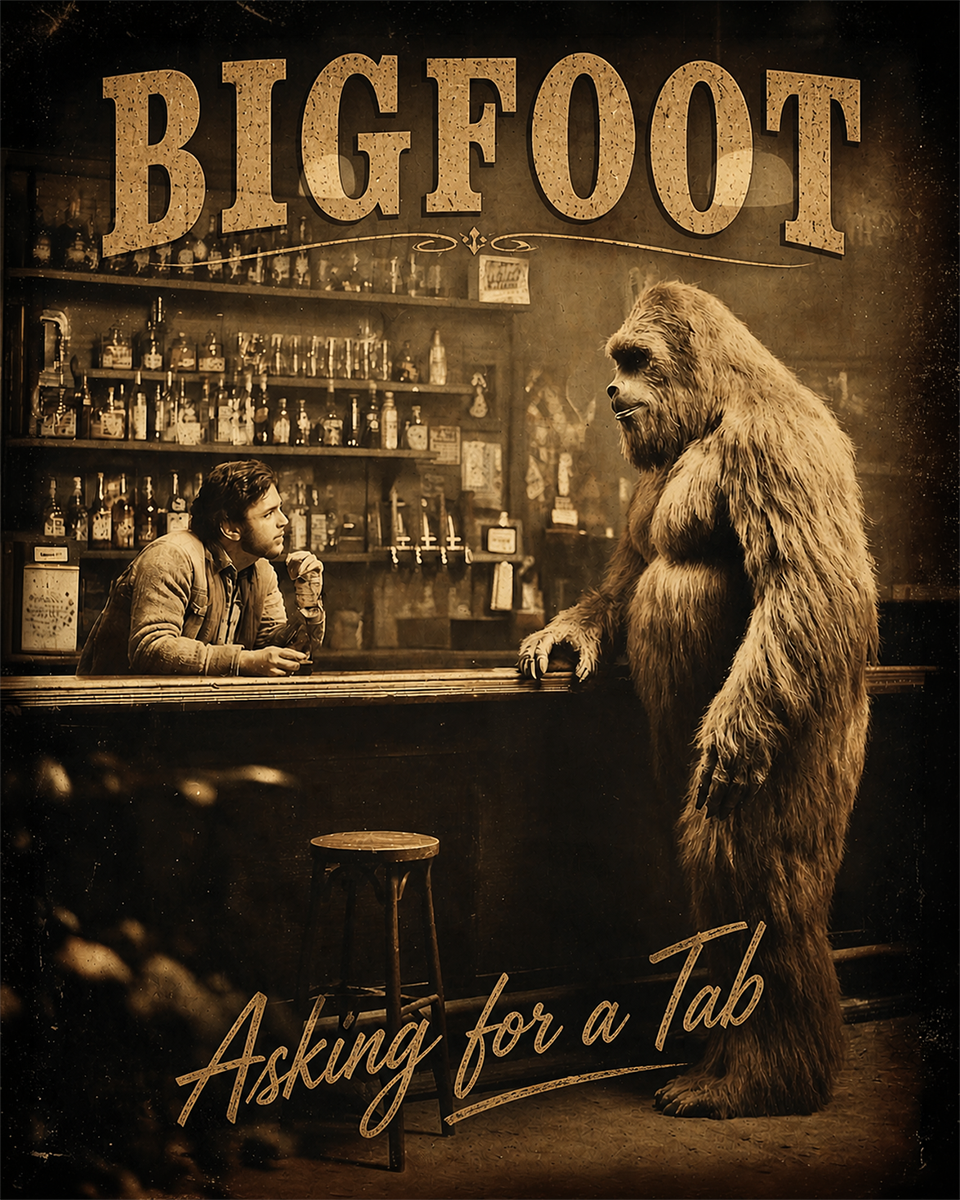 Asking for a Tab - Bigfoot Wall Art