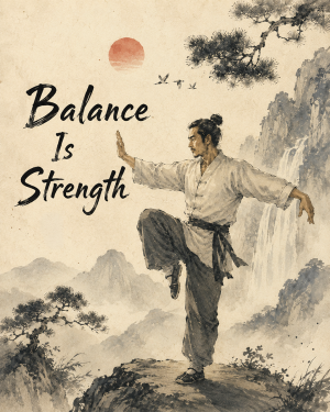 Balance Is Strength - Martial Arts Artwork