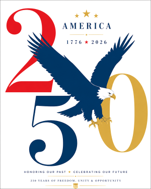 Bald Eagle Minimalist Style America - USA 250th Anniversary Art Print