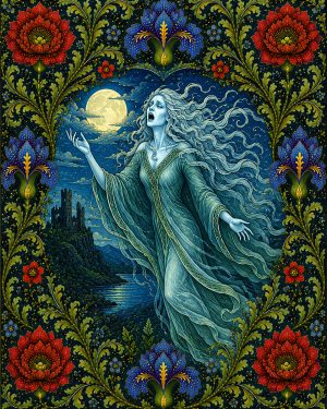 Banshee - Art Nouveau Cryptid Artwork