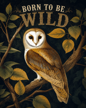 Barn Owl - Born to Be Wild - Wildlife Art Print