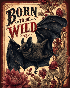 Bat - Born to Be Wild - Wildlife Art Print