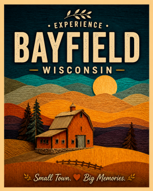 Bayfield Wisconsin - Red Barn Agri-Tourism Art Print