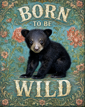 Bear Cub - Born to Be Wild - Wildlife Art Print