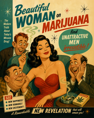 Beautiful Woman - Marijuana Poster