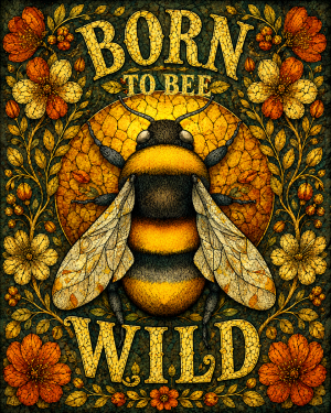 Bee - Born to Be Wild - Wildlife Art Print