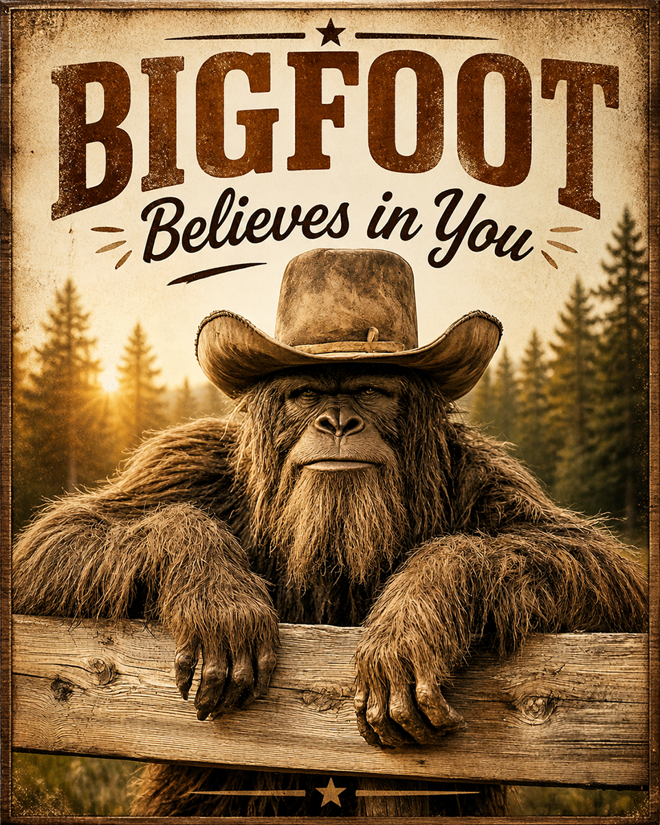 Believes in You - Bigfoot Wall Art