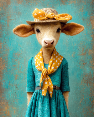 Belinda from Bisbee - Cow Art Print
