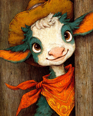 Betsy from Traverse City - Cow Art Print