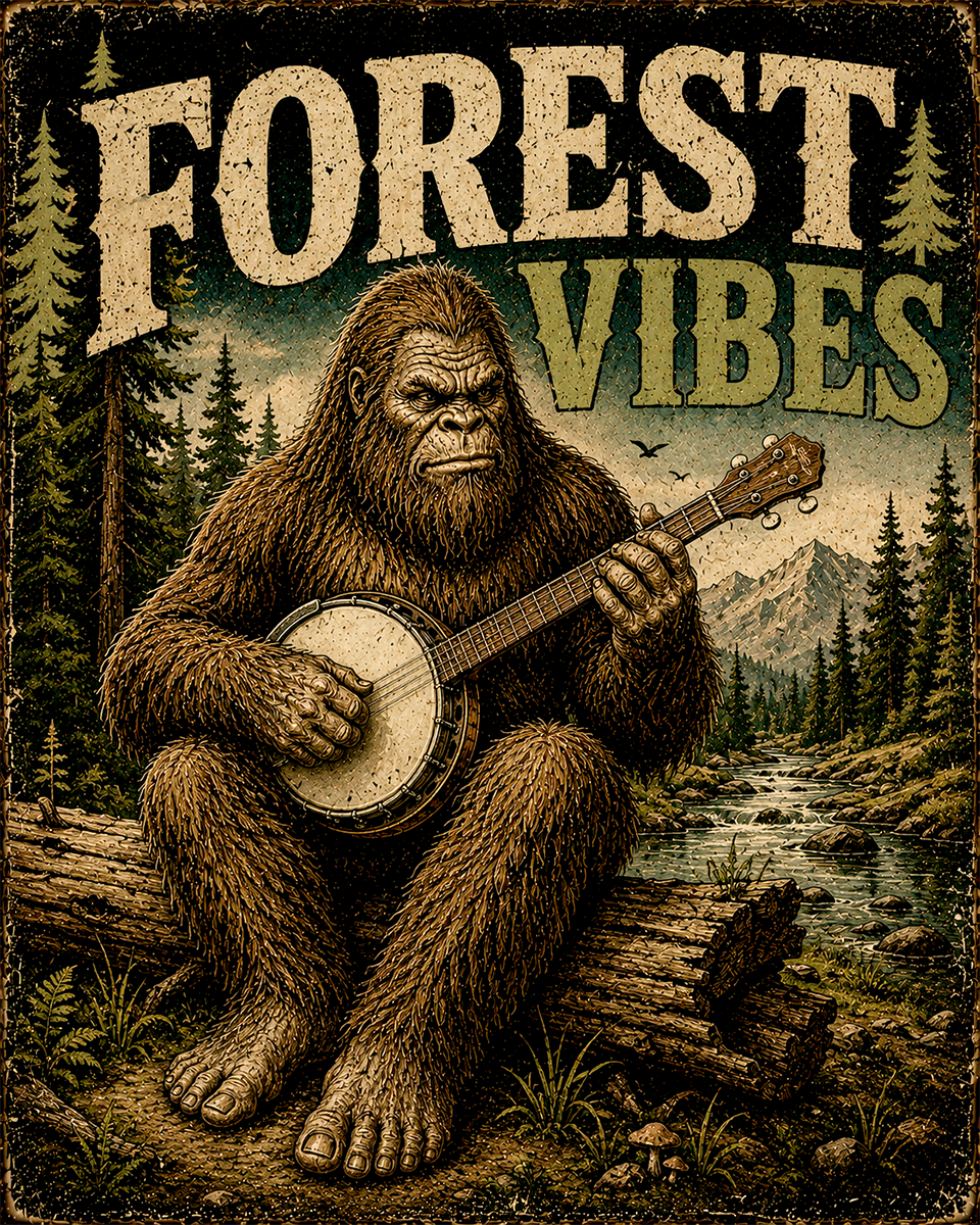 Bigfoot Art - Forest Vibes