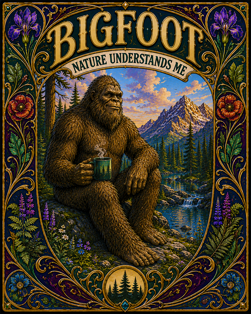 Bigfoot Art - Nature Understands Me
