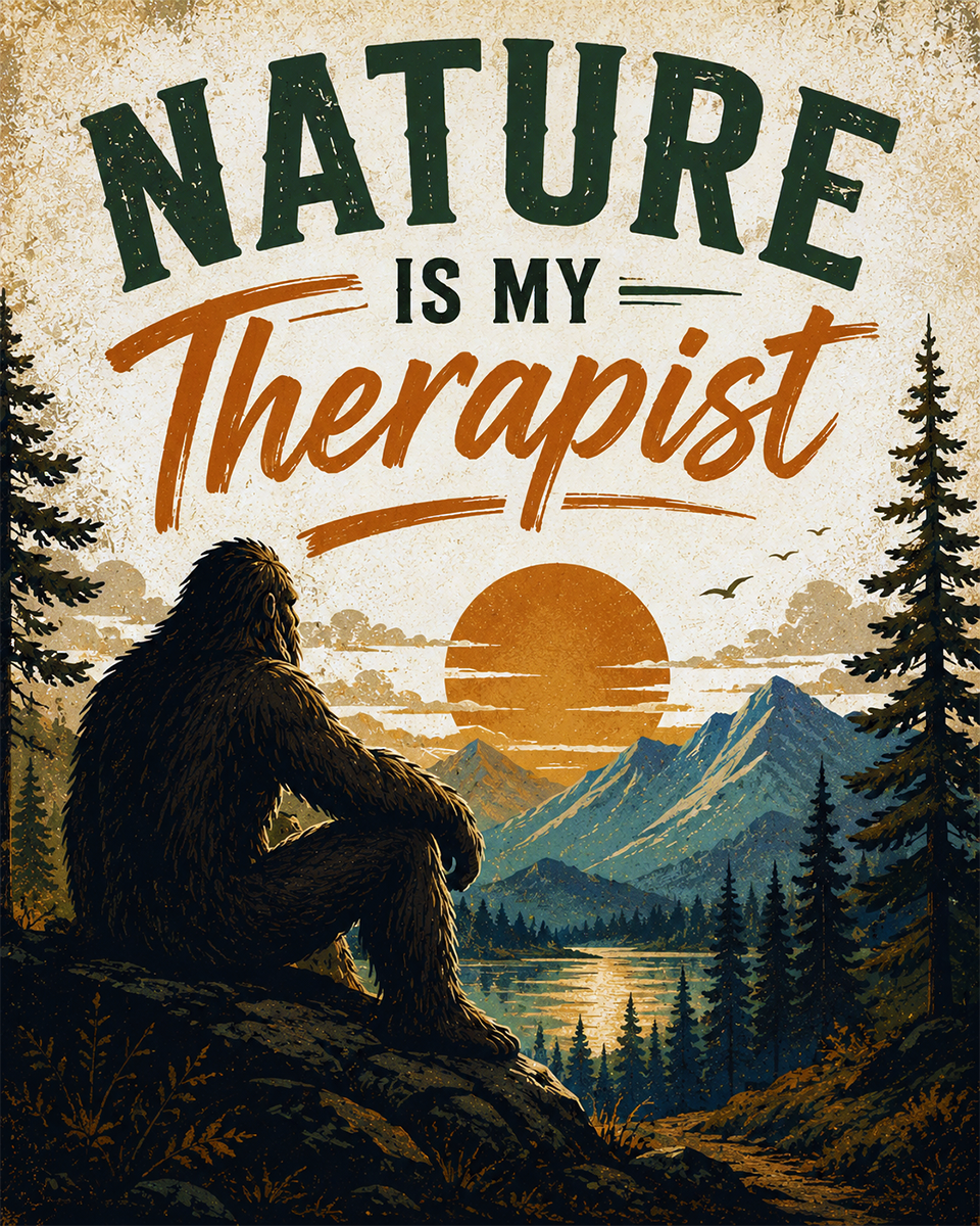 Bigfoot Art - Nature is My Therapist