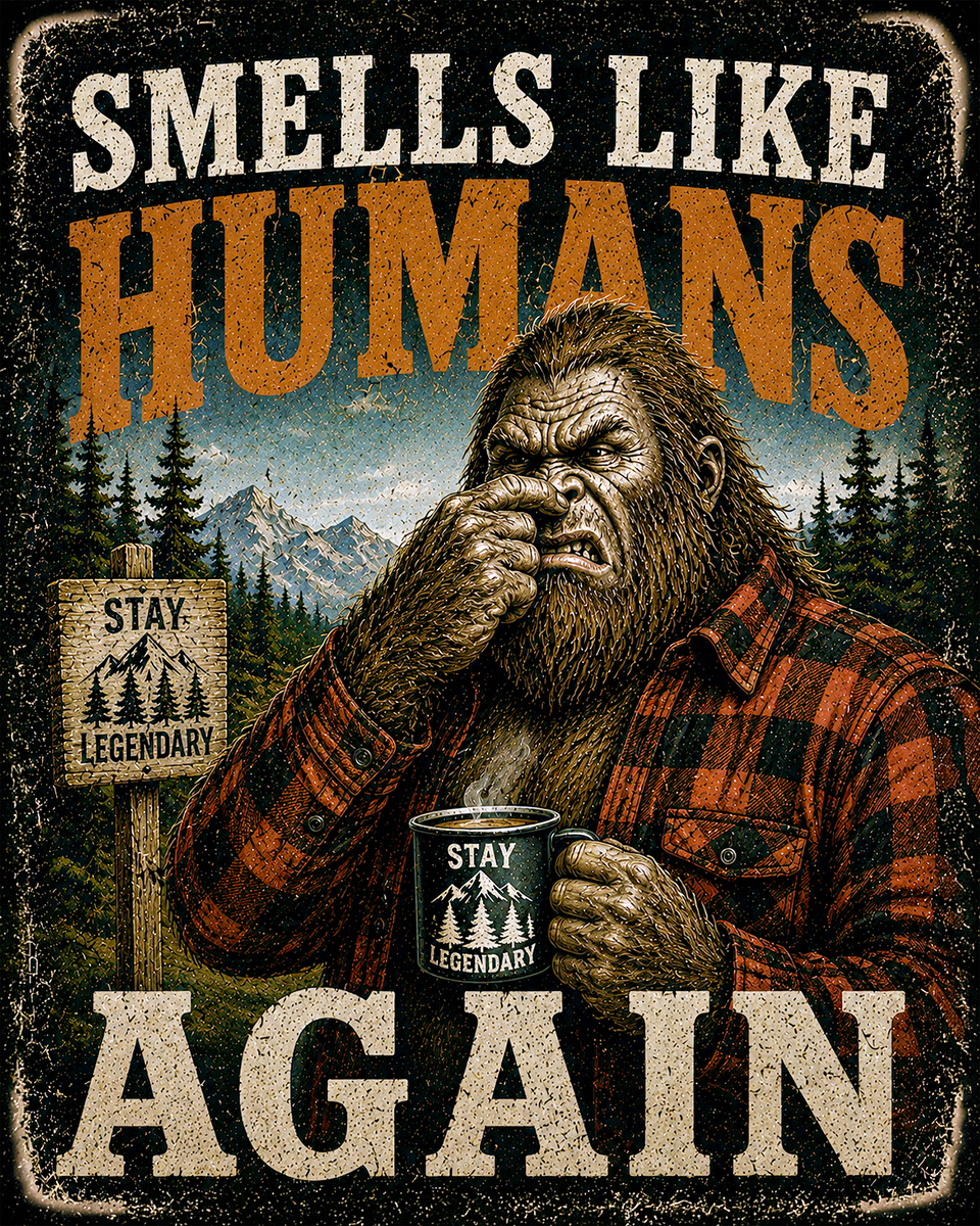 Bigfoot Art - Smells Like Humans Again