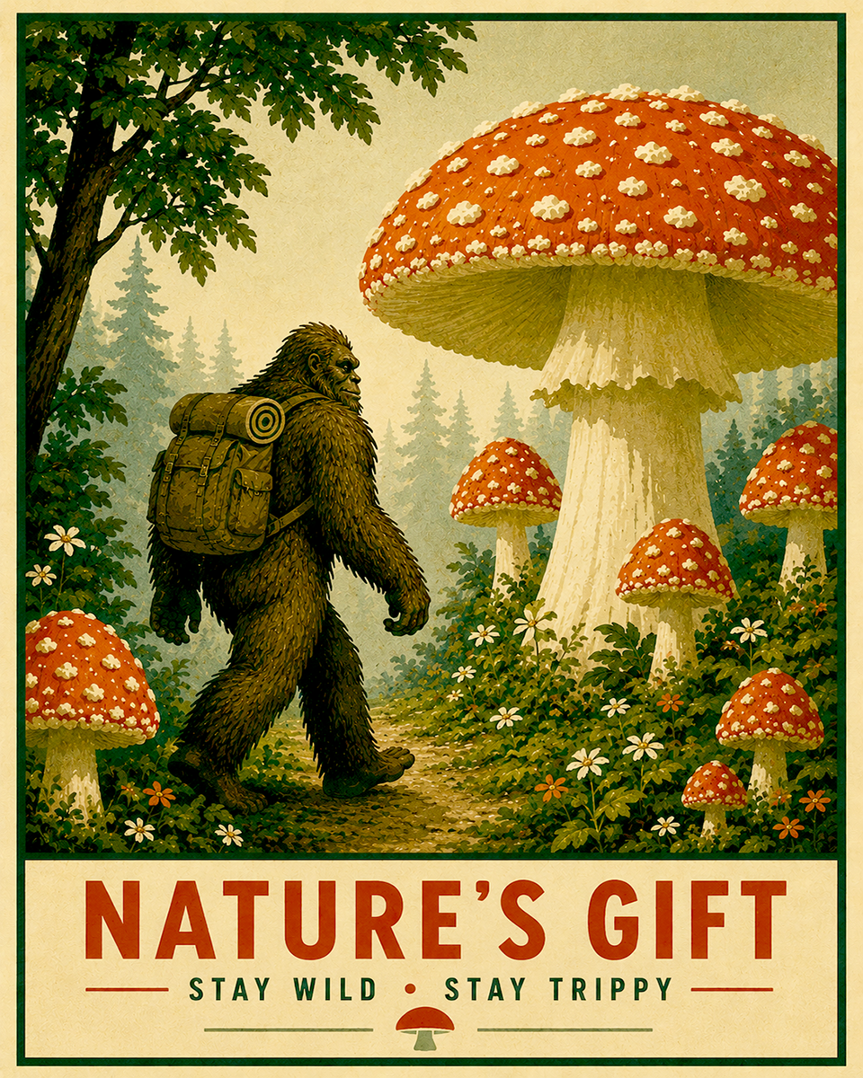 Bigfoot Art - Stay Wild Stay Trippy - Modern Style