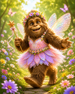 Bigfoot Fairy - Animal Fairies - Children's Fantasy Artwork