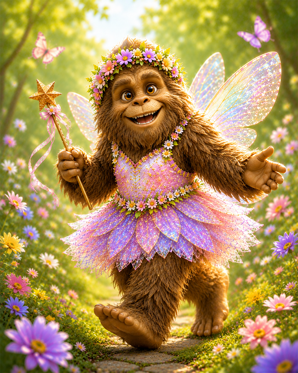 Bigfoot Fairy - Animal Fairies - Children's Fantasy Artwork
