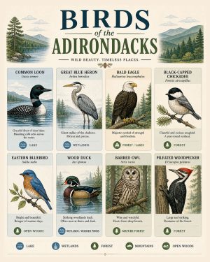 Birds of the Adirondacks Chart Art Print