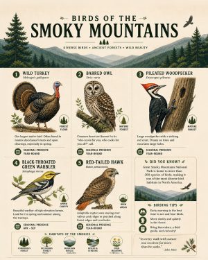 Birds of the Smoky Mountains Chart Art Print