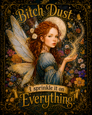 Bitch Dust - I Sprinkle It Everywhere - Fairy Art Print