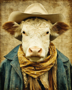 Bob from the Bunkhouse - Cow Art Print