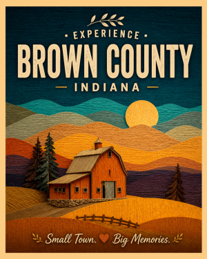 Brown County Indiana - Red Barn Agri-Tourism Art Print