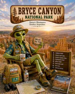 Bruce Canyon National Park Souvenir Art Print