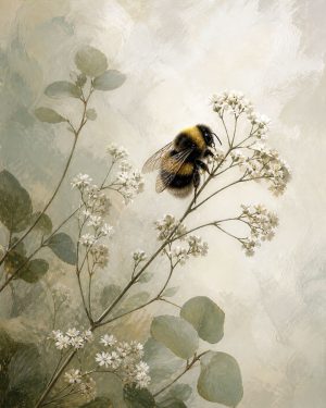 Bumblebee in the Morning - Bee Art Print