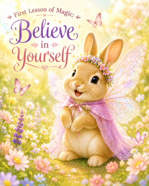Bunny Rabbit Fairy - Believe in Yourself - Animal Fairies - Children's Fantasy Artwork