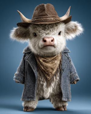 Buster Baby - Cow Art Print