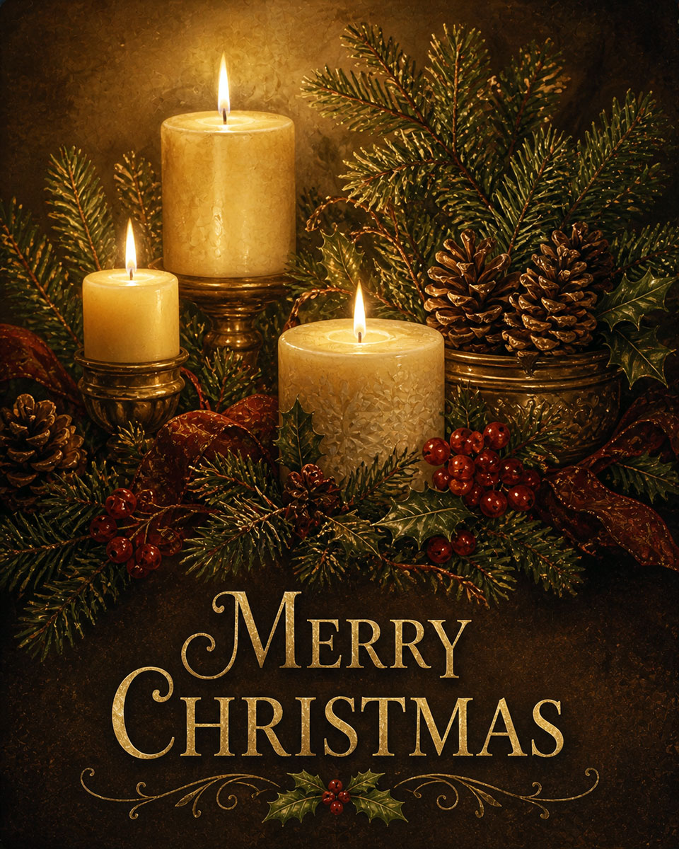 Candles Still Life - Christmas Art Prints