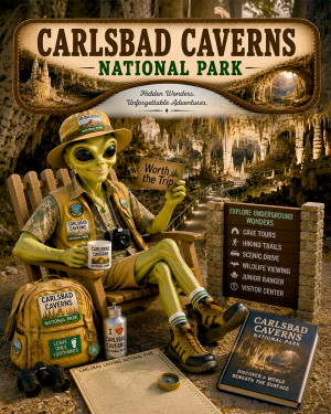 Carlsbad Caverns National Park Souvenir Art Print