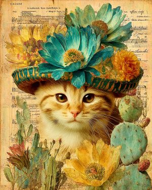 Carmen from Salidas - Cats in Hats Art Print