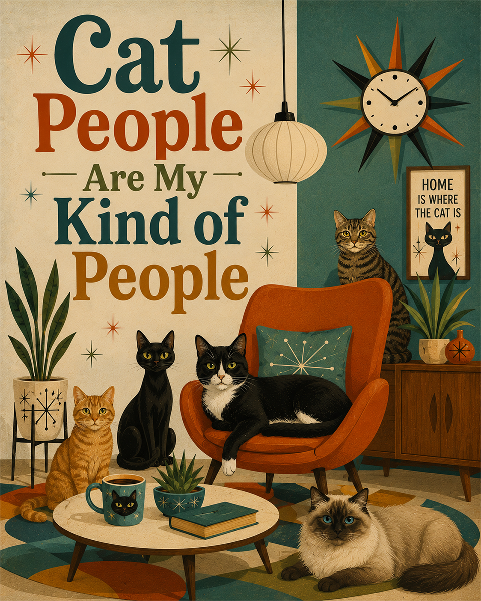 Cat Artwork Prints - Cat People Are My Kind of People