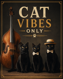 Cat Artwork Prints - Cat Vibes Only