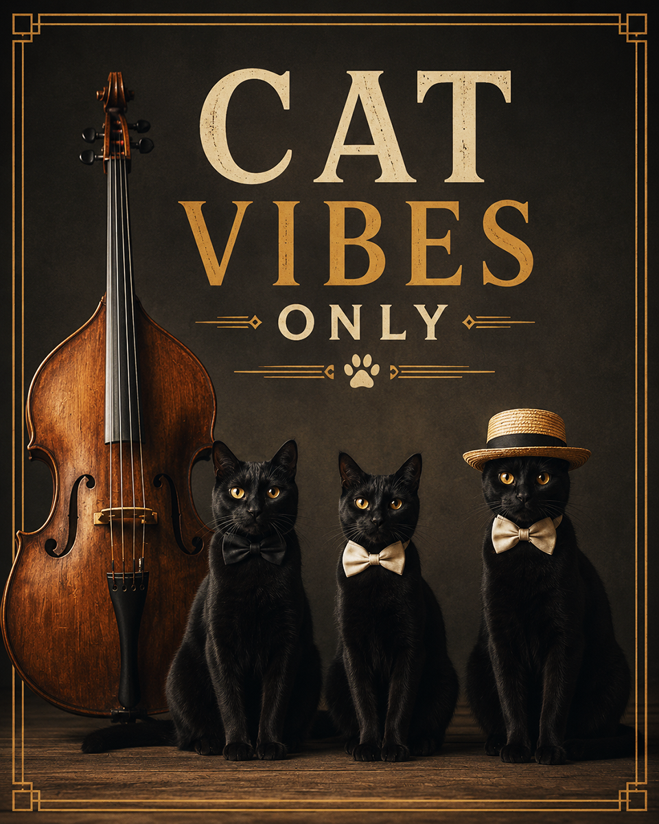 Cat Artwork Prints - Cat Vibes Only