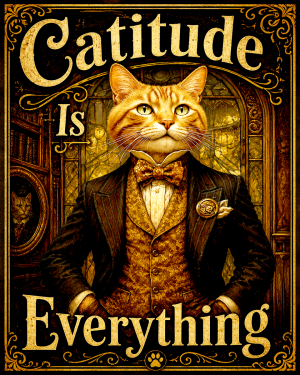 Cat Artwork Prints - Catitude Is Everything