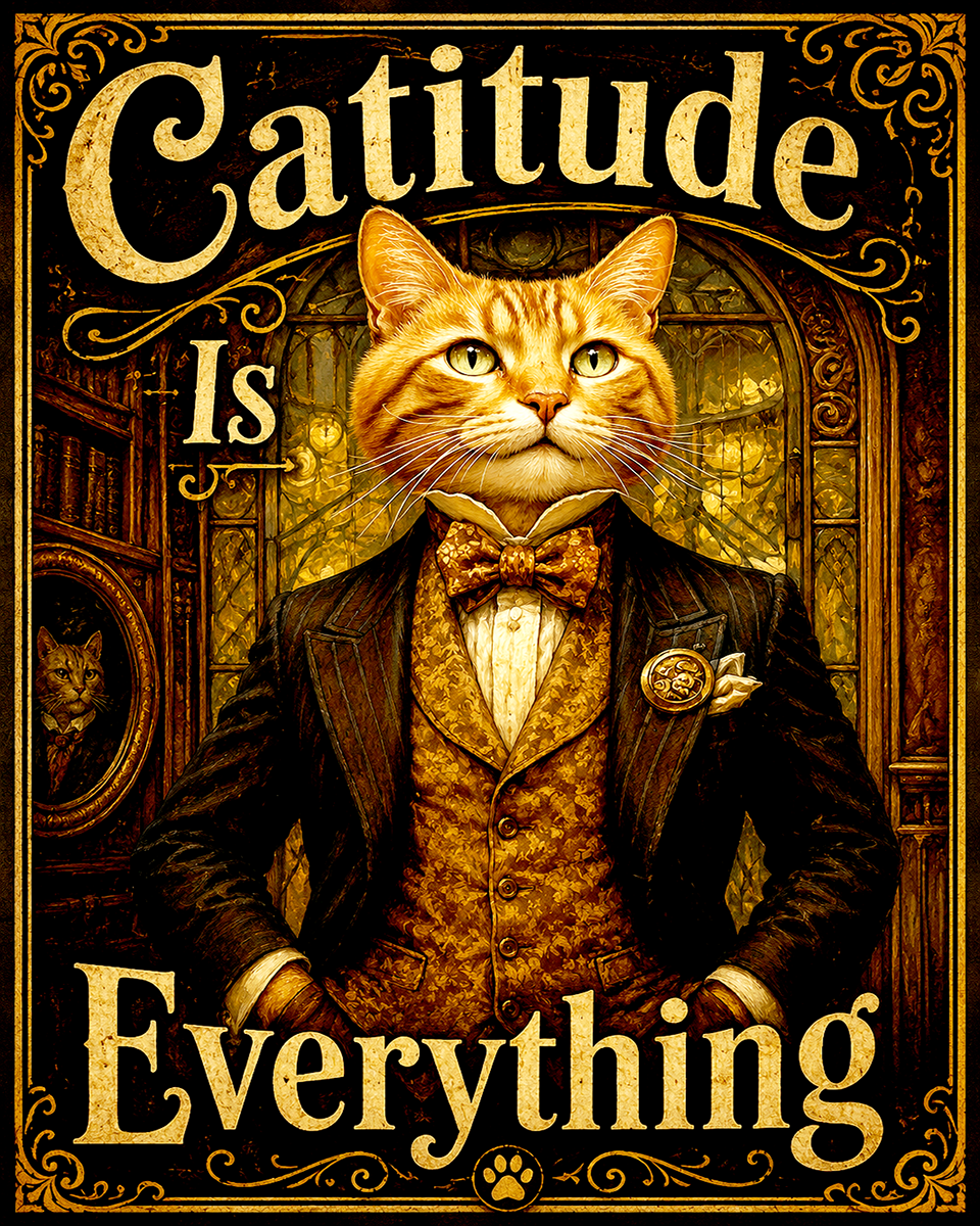 Cat Artwork Prints - Catitude Is Everything