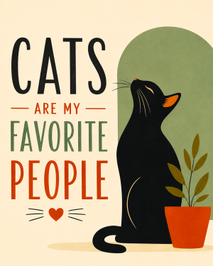Cat Artwork Prints - Cats Are My Favorite People II
