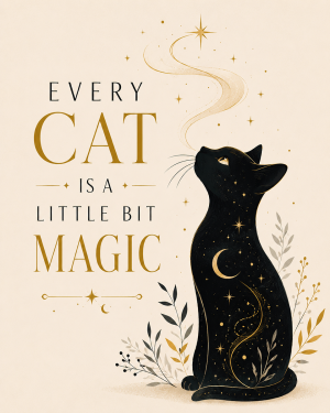 Cat Wall Art Prints - Every Cat Is a Little Bit Magic