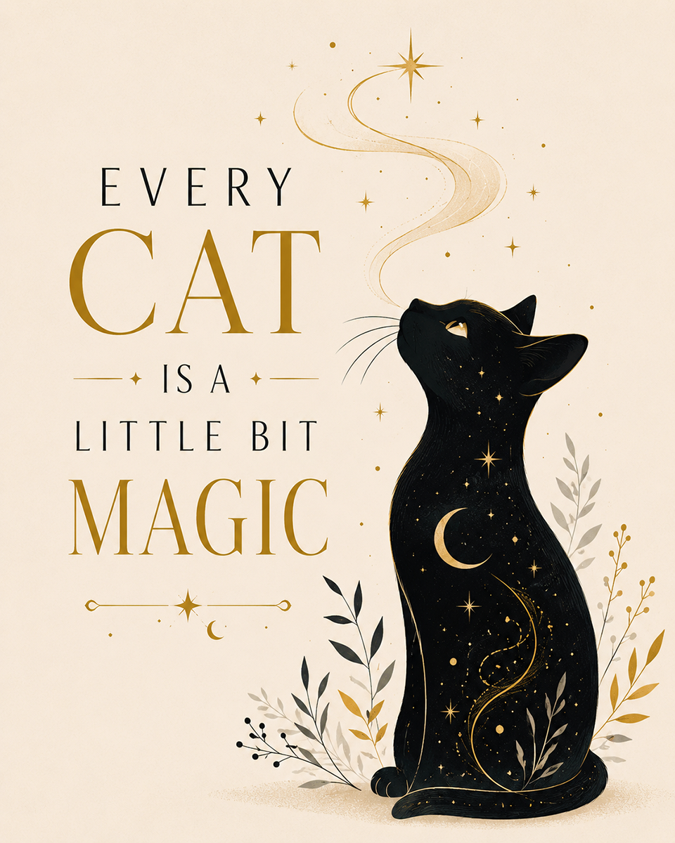 Cat Wall Art Prints - Every Cat Is a Little Bit Magic