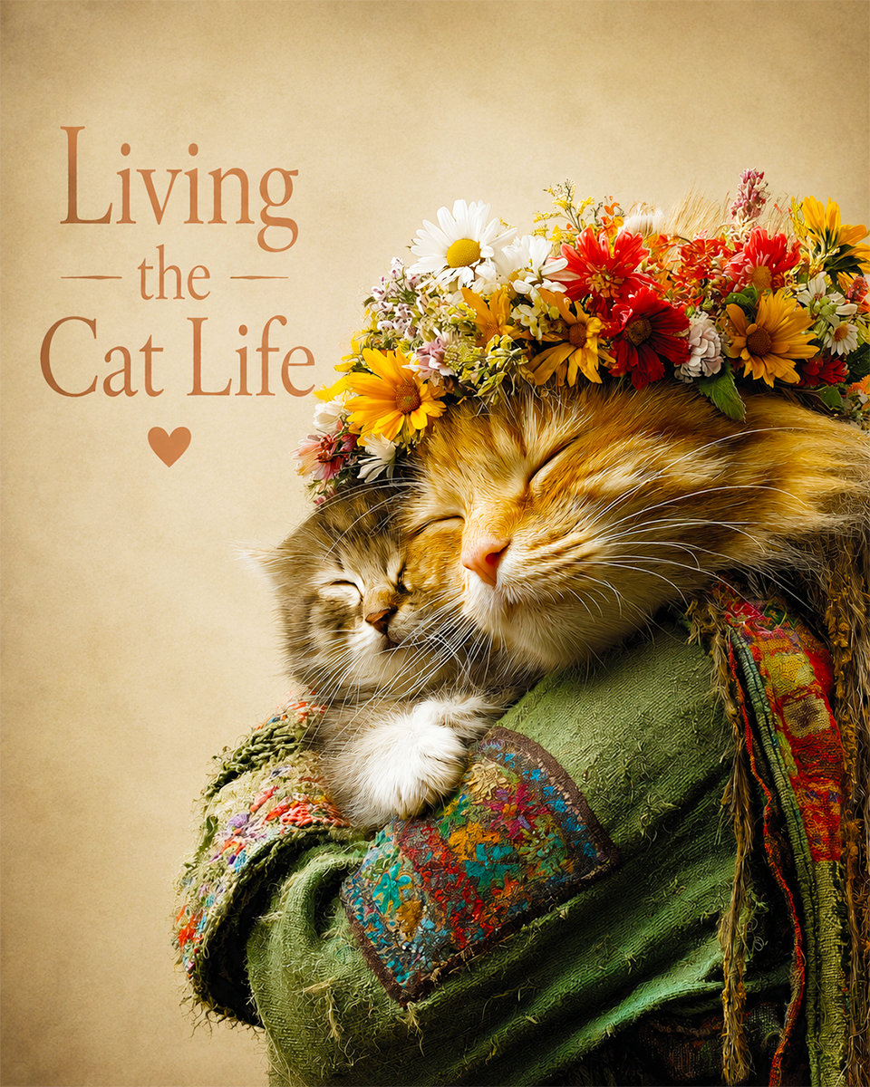 Cat Art Prints - Living the Cat Life