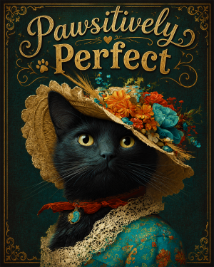 Cat Art Prints - Pawsitively Perfect